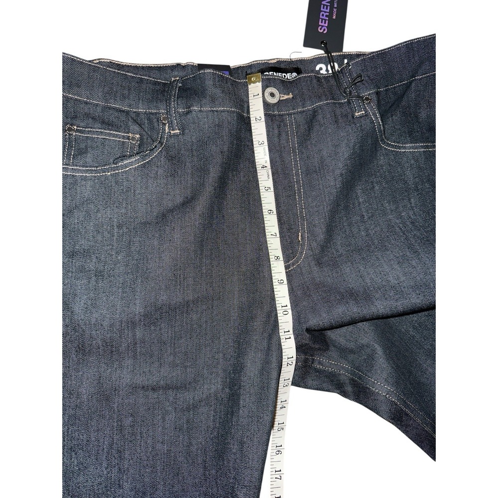 New Serenade Jeans Fitted Denim Men’s Sz 38x32 Dark Rinse Skater‎ Grunge Goth - Picture 6 of 14